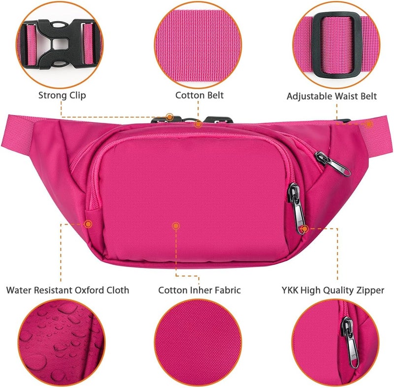 Syican Large Fanny Pack for Women Men - Waist bag with 3-Zipper Pockets, Gifts for Enjoy Sports Traveling Workout Casual Hands-Free crossbody bags Fits MAX 7.9'' iPad & 6.6'' Phone - Image 5